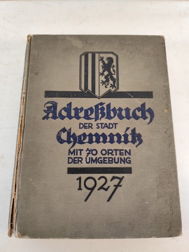 Chemnitz adressbuch 1927 - chemnitz,