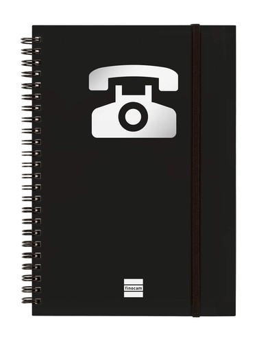 Adressbuch finocam schwarz - a5,