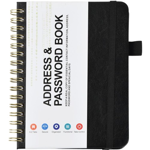 Adressbuch passwortbuch spiral - passwortbuch,