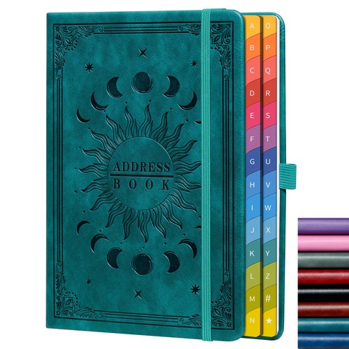 Adressbuch mit farbigen
