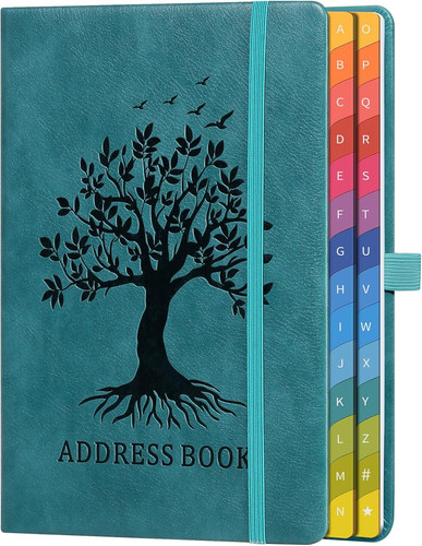 Adressbuch mit farbenfrohen