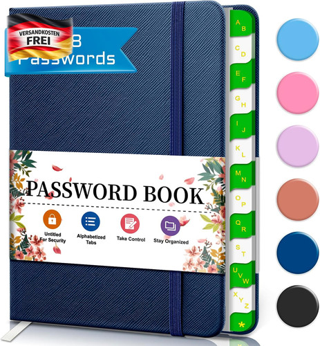 Kleines passwortbuch mit - passwortbuch,